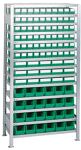 Steckregal H2000xB1000xT400mm Anbauregal 14 Stahlböden 90 x 3,15 x 4 grün TW