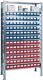 Steckregal H2000xB1000xT400mm Grundregal 12 Stahlböden 60 x 3 blau,60 x 3 rot TW