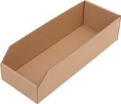 Regalkasten L400xB150xH100mm braun 1-wellige Pappe