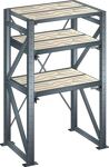 Schwerlast-Auszugsregal H2000xB890xT860mm Grundregal pulverbesch.lichtblau