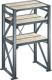 Schwerlast-Auszugsregal H2000xB890xT860mm Grundregal pulverbesch.lichtgrau