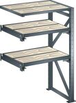 Schwerlast-Auszugsregal H2000xB890xT860mm Anbauregal pulverbesch.lichtgrau