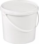 Eimer 5l Kunststoff,lebensmittelecht weiß Bügelgr.u.Stülpdeckel D.188mm H.214mm