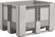 Großvolumenbehälter 610l L1200xB1000xH790mm grau m.3 Kufen