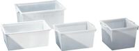 Kunststoffbehälter eck.60l PE natur L480xB480xH370mm konische Form GRAF