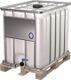 Gefahrgutcontainer 600l L1200xB800xH1013mm Holzpalette Stand.