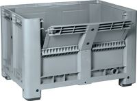 Großvolumenbehälter 470l L1200xB800xH760mm m.Füßen m.halber Klappe