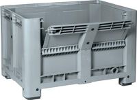 Großvolumenbehälter 470l L1200xB800xH760mm m.Füßen m.halber Klappe
