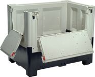 Großvolumenbehälter 695l L1200xB800xH978mm Ladeklappe an Längs- u.Stirnseite