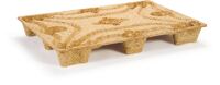 Einwegpalette L1200xB800xH135mm Trgf.900kg 9 Füße Presholz natur