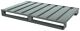 Flachpalette L1200xB800xH125mm Trgf.2000kg 2 Kufen STA grau