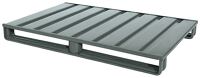 Flachpalette L1200xB1000xH125mm Trgf.2000kg 3 Kufen STA grau