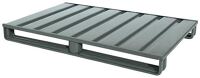 Flachpalette L1200xB1000xH125mm Trgf.2000kg 3 Kufen STA grau