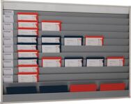 Planungstafel H1282xB1580xT78mm 10 Schienen grau
