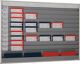 Planungstafel H1282xB1580xT78mm 10 Schienen grau