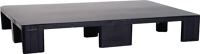 Displaypalette L800xB600xH117mm 9 Füße geschl.Recycling-PE schwarz-anthrazit