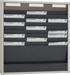 Planungstafel H750xB720xT75mm 3 Reihen Mit 10 Fächern