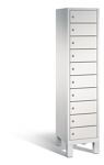 Fächerschrank H1850xB420xT500mm m.Füßen Anz.Fächer 10 lichtgrau/lichtgrau C+P