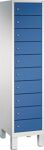 Fächerschrank H1850xB420xT500mm m.Füßen Anz.Fächer 10 enzainblau/enzainblau C+P