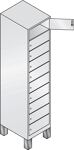 Fächerschrank H1850xB420xT500mm m.Füßen Anz.Fächer 10 Farbwahl C+P