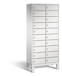 Fächerschrank H1850xB810xT500mm m.Füßen Anz.Fächer 20 lichtgrau/lichtgrau C+P