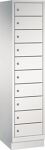 Fächerschrank H1800xB420xT500mm m.Sockel Anz.Fächer 10 Farbwahl C+P