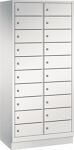 Fächerschrank H1800xB810xT500mm m.Sockel Anz.Fächer 20 lichtgrau/lichtgrau C+P