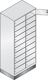 Fächerschrank H1800xB810xT500mm m.Sockel Anz.Fächer 20 lichtgrau/enzianblau C+P