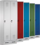 Garderobenschrank m.Sockel H1800xB300xT500mm lichtgrau/lichtgrau 1Abt.