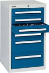 Schubladenschrank H900xB515xT500mm 4x200mm lichtgrau/lichtgrau Trgf.25kg