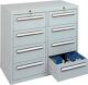 Schubladenschrank H900xB1000xT500mm 8x200mm lichtgrau/lichtgrau Trgf.25kg