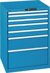 Schubladenschrank H1000xB717xT725mm blau 7Schubl.Vollauszug,KeyLock