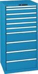 Schubladenschrank H1450xB717xT725mm lichtblau 10 Schubl.Vollauszug,KeyLock LISTA