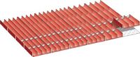 Schubladenunterteilungsmaterial Front-H.50mm 40 Muldenteile 24 Trennw.