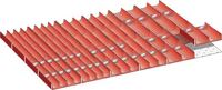 Schubladenunterteilungsmaterial Front-H.50mm 24 Muldenteile 40 Trennw.
