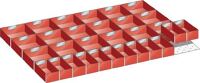 Schubladenunterteilungsmaterial Front-H.100mm 30 Einsatzkästen LISTA