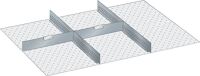 Schubladenunterteilungsmaterial Front-H.75mm 5 Trenn-/4 Schlitzwände LISTA