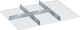 Schubladenunterteilungsmaterial Front-H.150mm 5 Trenn-/4 Schlitzwände LISTA