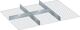 Schubladenunterteilungsmaterial Front-H.100mm 14 Trenn-/7 Schlitzwände LISTA