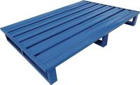 Flachpalette L1200xB1000xH150mm Trgf.2000kg pulv.STA lichtblau,RAL5012 GEWA