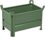 Leichtbaubehälter L1000xB800xH600mm resedagrün Vollw.m.Füßen Trgf.500kg