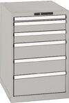 Schubladenschrank H850xB564xT725mm grau/grau 6 Schubl.Vollauszug,KeyLock