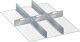 Schubladenunterteilungsmaterial Front-H.75mm 3 Trenn-/2 Schlitzwände LISTA