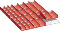 Schubladenunterteilungsmaterial Front-H.100mm 3 Trenn-/2 Schlitzwände LISTA