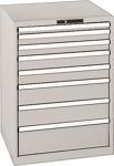 Schubladenschrank H1000xB717xT725mm grau/grau 8 Schubl.Vollauszug,KeyLock