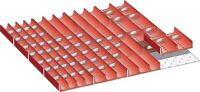 Schubladenunterteilungsmaterial Front-H.75mm 24 Einsatzkästen