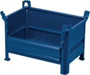 Leichtbaubehälter L1000xB800xH600mm Stahlbl.enzianblau Trgf.2000kg