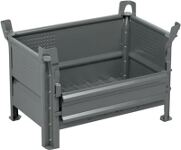 Leichtbaubehälter L1200xB800xH600mm Stahlbl.mausgrau Trgf.2000kg