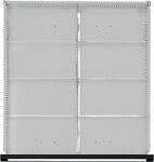 Schubladenunterteilungsmaterial Front-H.60mm 1/2 Teilung