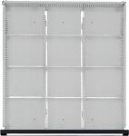 Schubladenunterteilungsmaterial Front-H.60mm 1/3 Teilung